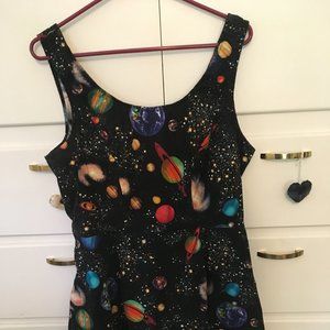 Modcloth Retrolicious Dress with Planets Size 1X